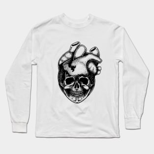 Smiling Heart Black Long Sleeve T-Shirt